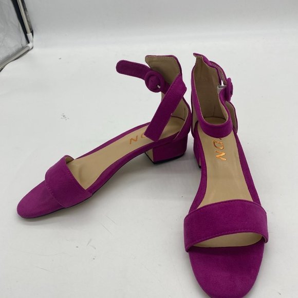 YDN Open Toe Ankle Strap Low Heel Heels Sandals - Picture 2 of 7